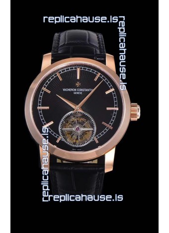Vacheron Constantin Minute Repeater Tourbillon Swiss Replica Watch in Steel Casing 44MM Rose Gold Casing