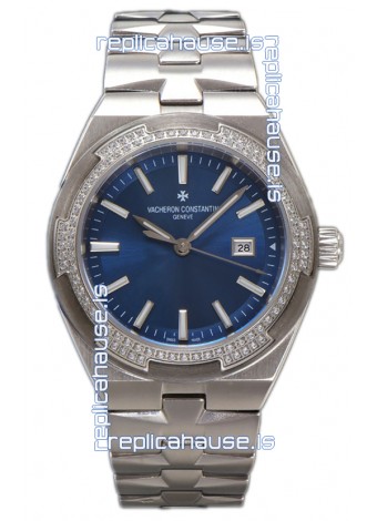 Vacheron Constantin Overseas Steel Casing Blue Dial 35MM Swiss Replica Watch 