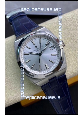 Vacheron Constantin Overseas 1:1 Mirror Swiss Replica Watch in Steel Dial - Leather Strap