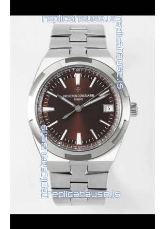 Vacheron Constantin Overseas 1:1 Mirror Swiss Replica Watch in Brown Dial - Steel Strap