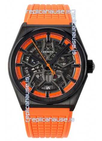 Zenith Defy Classic Skeleton 41MM Black Ceramic Men's Swiss Replica Watch