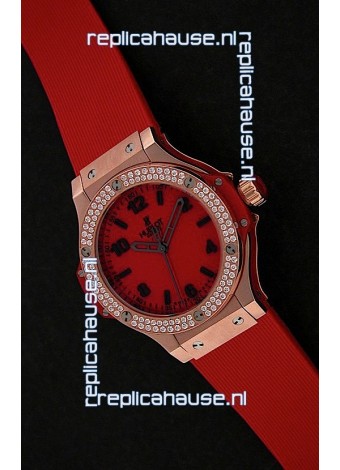 Hublot Big Bang King Swiss Quartz Watch in Diamond Plated