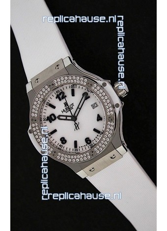 Hublot Big Bang King Swiss Quartz Watch in Faux Diamonds Plated