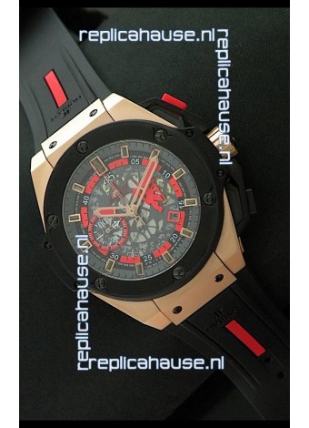 Hublot King Power Limited Edition Swiss Replica Rose Gold Watch 