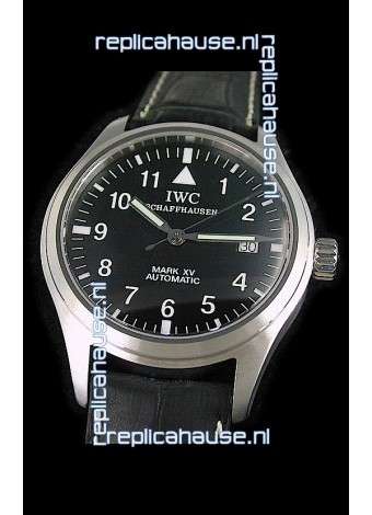 IWC Pilot MARK-XV Swiss Replica Watch in Black