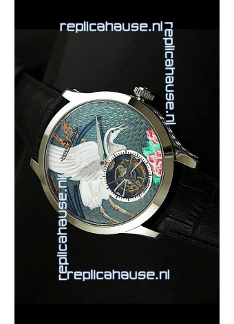 Jaeger LeCoultre Porcelain Crane Flying Tourbillon Watch - MIRROR REPLICA