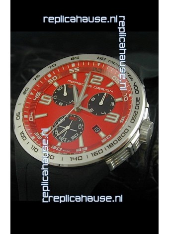 Porsche Design Flat Six P'6320 Japanese Watch in Red Dial