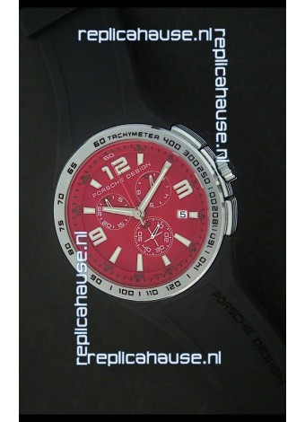 Porsche Design Flat Six P'6320 Japanese Watch in Red Dial