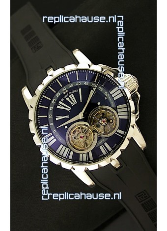 Roger Dubuis Chronoexcel Japanese Replica Automatic Watch in Blue Dial