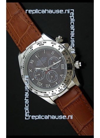 Rolex Daytona Japanese Replica Steel Watch in Grey Dial