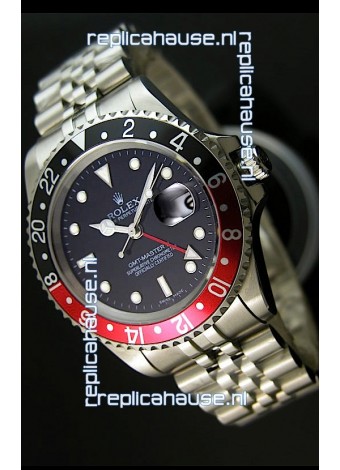 Rolex Replica GMT Masters Watch with Black/Red Bezel
