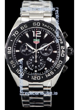 Tag Heuer Formula 1 Chronograph Swiss Quartz Replica Watch Black Dial 