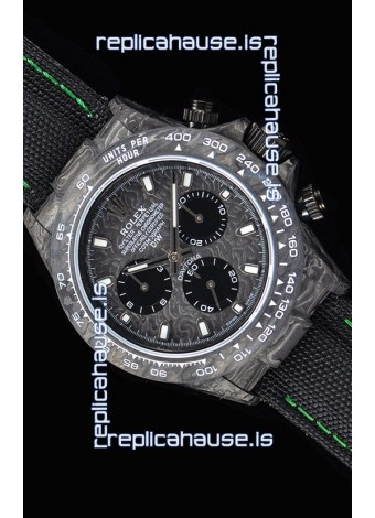 Rolex Daytona DiW Forged Cabon Casing 1:1 Mirror Replica with Nylon Strap 