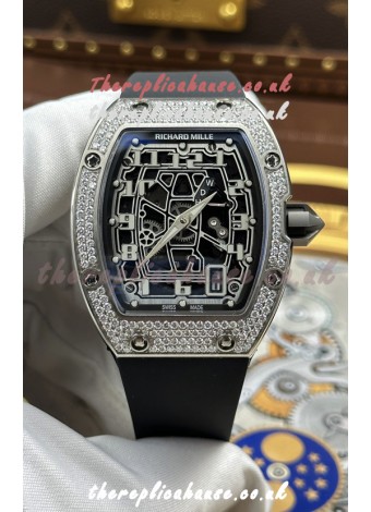 Richard Mille RM67-01 Extra-Flat Steel Diamonds Studded Super Clone Watch 
