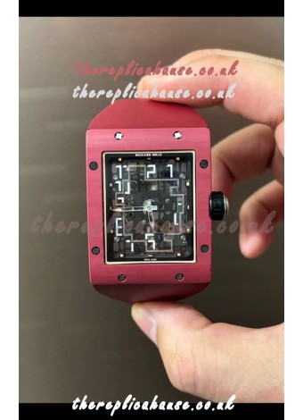 Richard Mille 16-02 Titanium Extra-Flat Red Rubber Super Clone Watch 