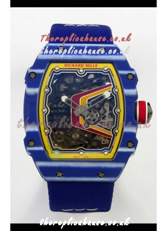 Richard Mille RM67-02 Blue NTPT 37 Grams CRMA7 Clone Movement 