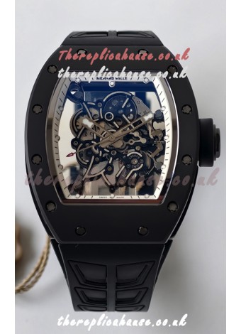 Richard Mille RM055 FREE SPRUNG MVMNT Black Ceramic White Inner Bezel Super Clone Watch 