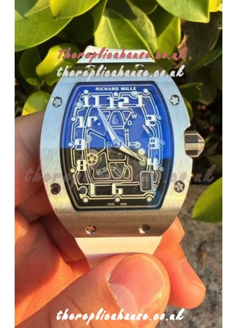 Richard Mille RM67-01 Titanium Extra-Flat White Strap Super Clone Watch 
