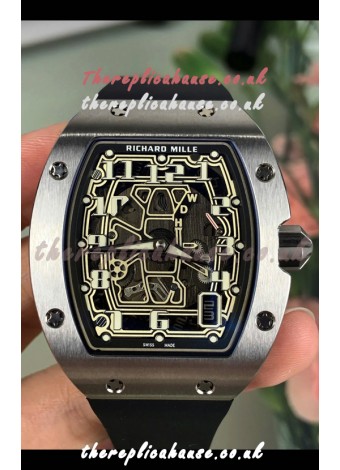Richard Mille RM67-01 Titanium Extra-Flat Black Strap Super Clone Watch 