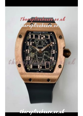 Richard Mille RM67-01 Extra-Flat Rose Gold Super Clone Watch 
