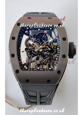 Richard Mille RM055 FREE SPRUNG MVMNT Grey Ceramic Case Super Clone Watch 