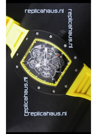 Richard Mille RM055 Bubba Watson Swiss Replica Watch in Yellow Indexes