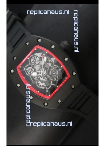 Richard Mille RM055 Bubba Watson Swiss Replica Watch in Red Indexes