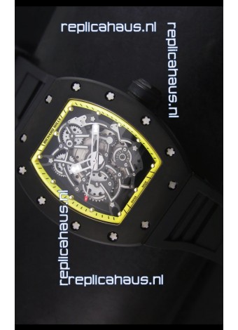 Richard Mille RM055 Bubba Watson Swiss Replica Watch in Yellow Indexes