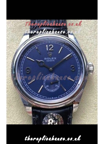 Rolex 1908 Perpetual in Steel Casing Blue Dial Swiss Replica Watch 