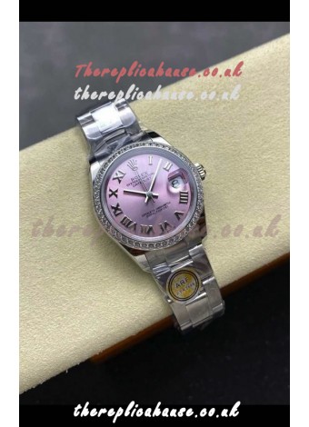 Rolex Super Clone Datejust 31MM Pink Roman Dial Oyster Super Clone Watch