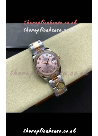 Rolex Super Clone Datejust 31MM Pink Dial Rose Gold Oyster Super Clone Watch 