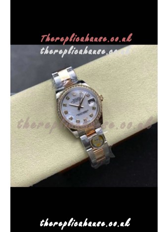 Rolex Super Clone Datejust 31MM Pearl Dial Rose Gold Oyster Super Clone Watch 