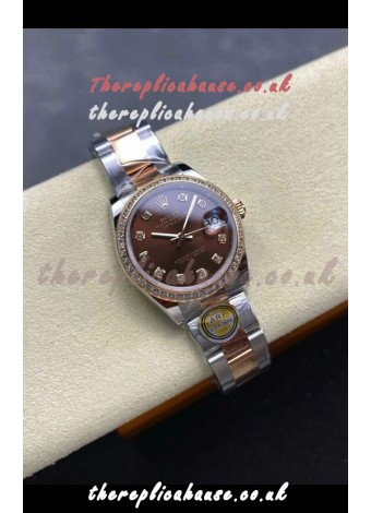 Rolex Super Clone Datejust 31MM Brown Dial Rose Gold Oyster Super Clone Watch 