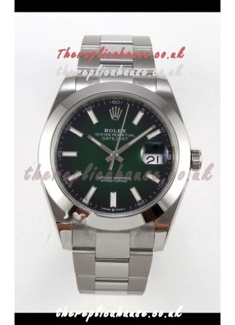 Rolex Datejust 126234 Ombre Green Dial Oyster FREE SPRUNG MVMT Super Clone Watch 41MM