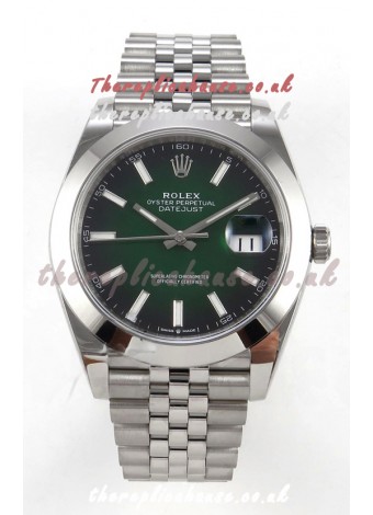 Rolex Datejust 126234 Ombre Green Dial Jubilee FREE SPRUNG MVMT Super Clone Watch 41MM