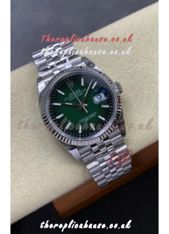 Rolex Datejust 126234 Ombre Green Dial 36MM Jubilee FREE SPRUNG MVMT Super Clone Watch