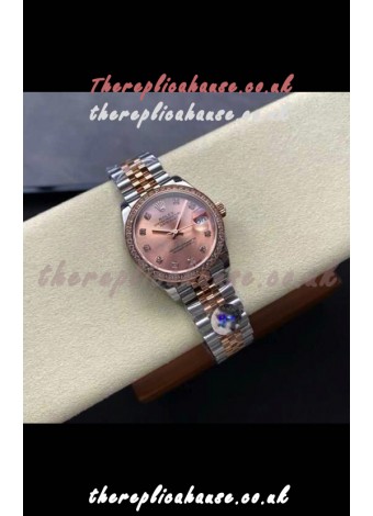 Rolex Super Clone Datejust 31MM Pink Dial Rose Gold Super Clone Watch 