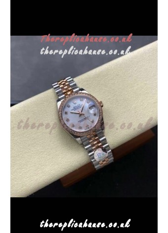 Rolex Super Clone Datejust 31MM Pearl Dial Rose Gold Super Clone Watch 