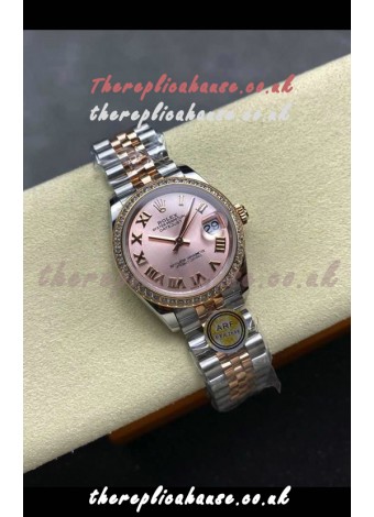 Rolex Super Clone Datejust 31MM Pink Dial Rose Gold Super Clone Watch 