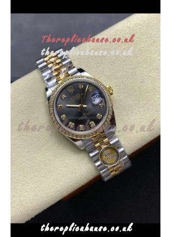 Rolex Super Clone Datejust 31MM Grey Dial Yellow Gold Super Clone Watch 