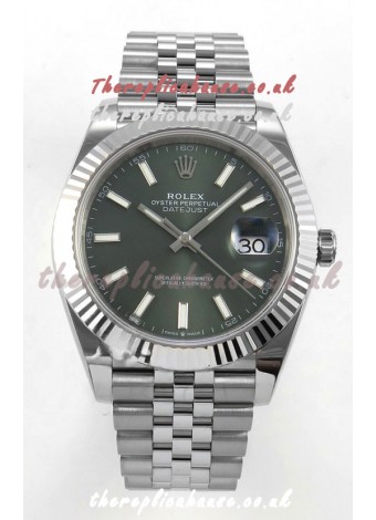 Datejust Super Clone 126334 Green Dial 41MM FREE SPRUNG MVMNT 3235 Watch 