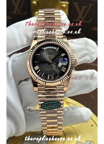 Rolex Day Date 228236 Rose Gold Slate Ombre Dial Super Clone Watch 