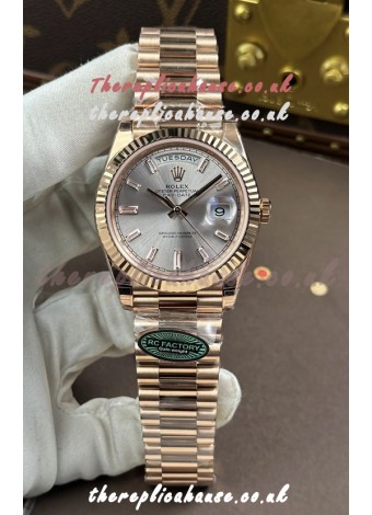 Rolex Day Date 228236 Rose Gold Steel Crystal Dial Super Clone Watch 