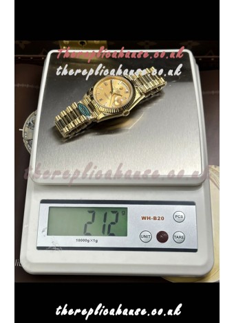 Rolex Day Date 228238 Yellow Gold in Gold Crystal Dial Super Clone Watch 