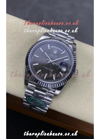 Rolex Day Date 228236 Stainless Steel Grey Dial Super Clone Watch 