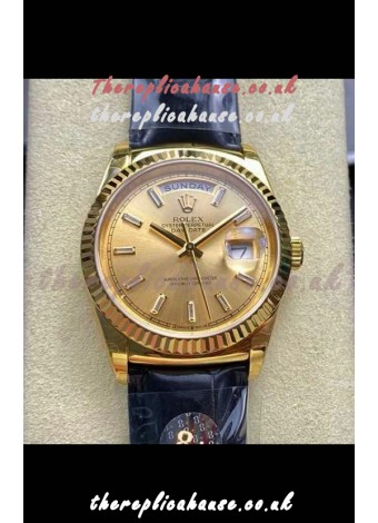 Rolex Day Date 128238 Yellow Gold in Gold Crystal Dial Super Clone Watch 