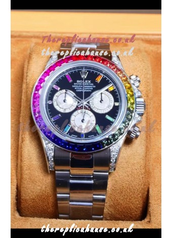 Rolex Daytona 116599 White Gold Black Dial Super Clone Watch 