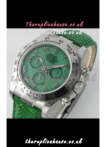 Rolex Daytona 116519 Stainless Steel Green Pearl Leather Strap Super Clone Watch
