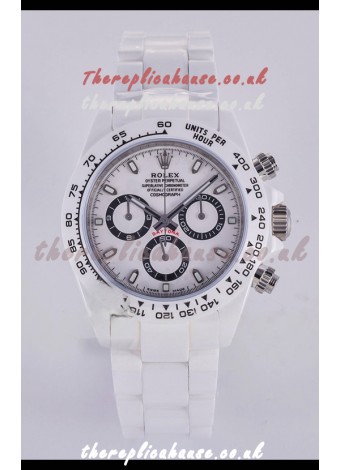 Rolex Daytona AET White Ceramic 4130 Movment Super Clone Watch 