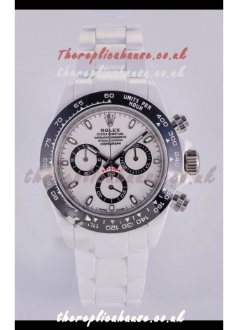 Rolex Daytona AET White Ceramic 4130 Movment Super Clone Watch 